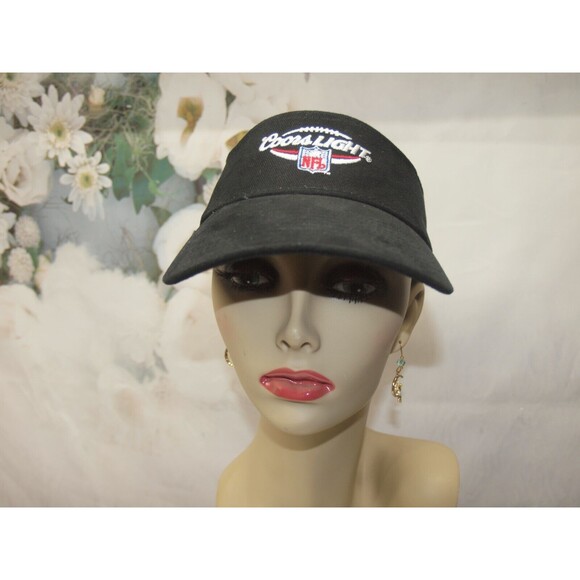 NFL Coors Light Visor Cap Hat Football Golf Visor Black Strap back Unisex - Picture 3 of 7